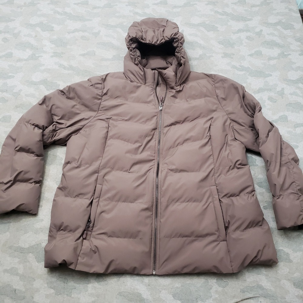 32 Degrees Heat Puffer Jacket Women 2XL Purple Hooded Quilted Full Zip Outdoors